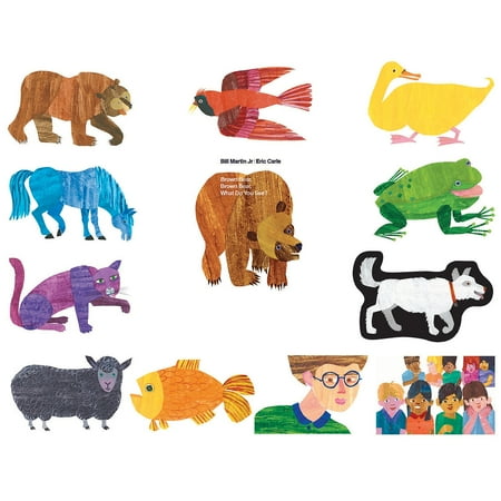 UPC: 0798490228027 | Little Folk Visuals Brown Bear Brown Bear What Do You See? by Eric Carle – Felt Learning Toy Set Precut Felt Board Figures for Kids and Toddlers 11 Piece Set