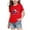Red, variant on Babcutegg Independence Day Patriotic Printed Casual Loose-Fit Tee With Round Neck And Short Sleeves For Kids Army Green Size 5