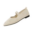 thumbnail image 2 of Women's Mesh Flats Mary Jane Shoes Pointed Toe Lightweight with Adjustable Instep Strap Knit Flat Shoes, 2 of 5
