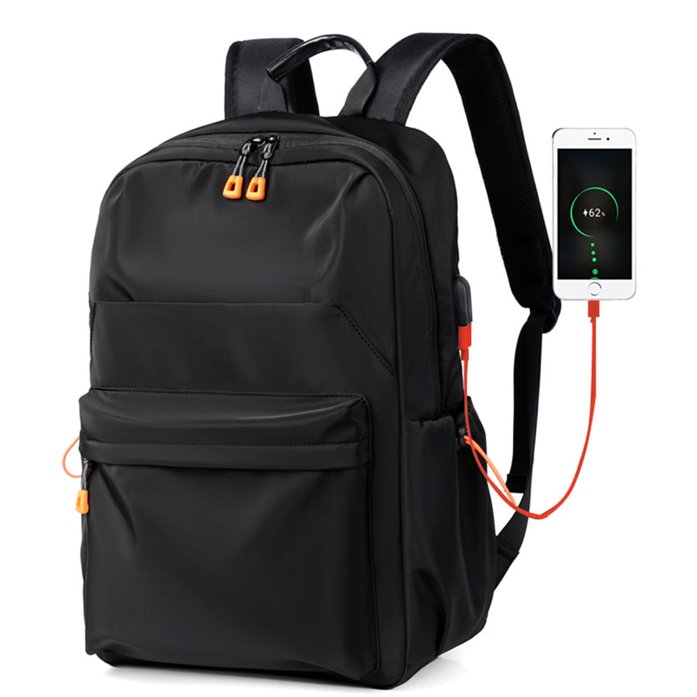 Black Casual Oxford Cloth Bag Waterproof Travel Light Large Capacity Business Travel 16 Inch Ultra-Thin Laptop Backpack Smart Backpack with Usb Charging Port 