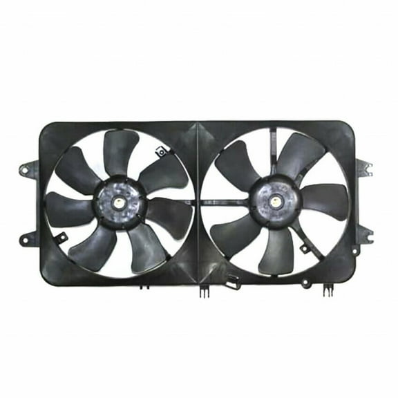 For Mazda 626 2000 2001 2002 Radiator Cooling Fan Assembly | w/ 2.0L Engine | w/ Air Condition | Dual Fan Assembly | FS1G15025B | MA3115114