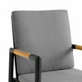 thumbnail image 3 of Armen Living Armen Living Royal 18" Outdoor Fabric Dining Chair in Dark Gray (Set of 2), 3 of 10