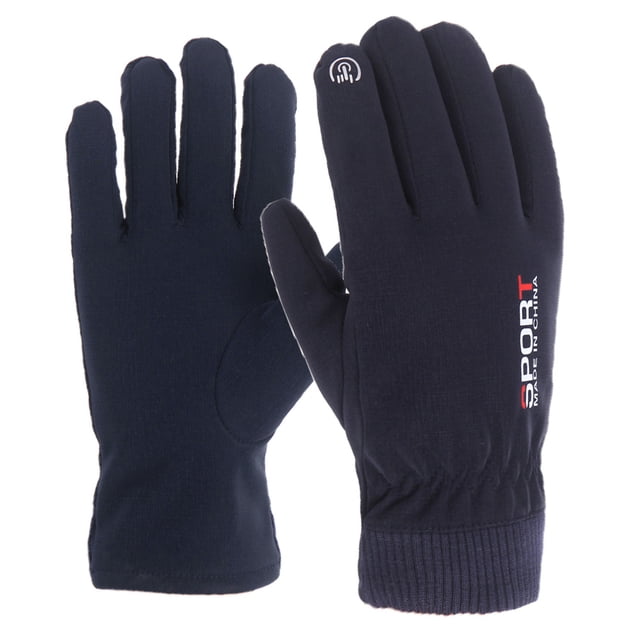 Gants de Travail Gants de Sport d'Hiver pour Hommes Femmes, Gants Chauds à Écran Tactile avec Doublure Fine, Gants Imperméables pour l'Équitation pour le Cyclisme, la Course, la Randonnée, l'Escalade, la Marche, le Vélo, la Conduite Gants de Travail Bleu Marine