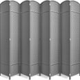 thumbnail image 1 of Sorbus 6ft Tall Room Divider Privacy Screen - Extra Wide Folding Partition, Light Gray, 1 of 8