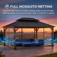 thumbnail image 6 of Sunjoy 12x16 Outdoor Cedar Wood Gazebo with Galvanized Steel Roof, Mosquito Netting, 6 of 12