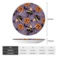 thumbnail image 2 of Balery Vintage Halloween Black Cat Print Bone China Decorative Plate Ceramic Dinner Plates Art Crafts with Display Stand-10in, 2 of 6
