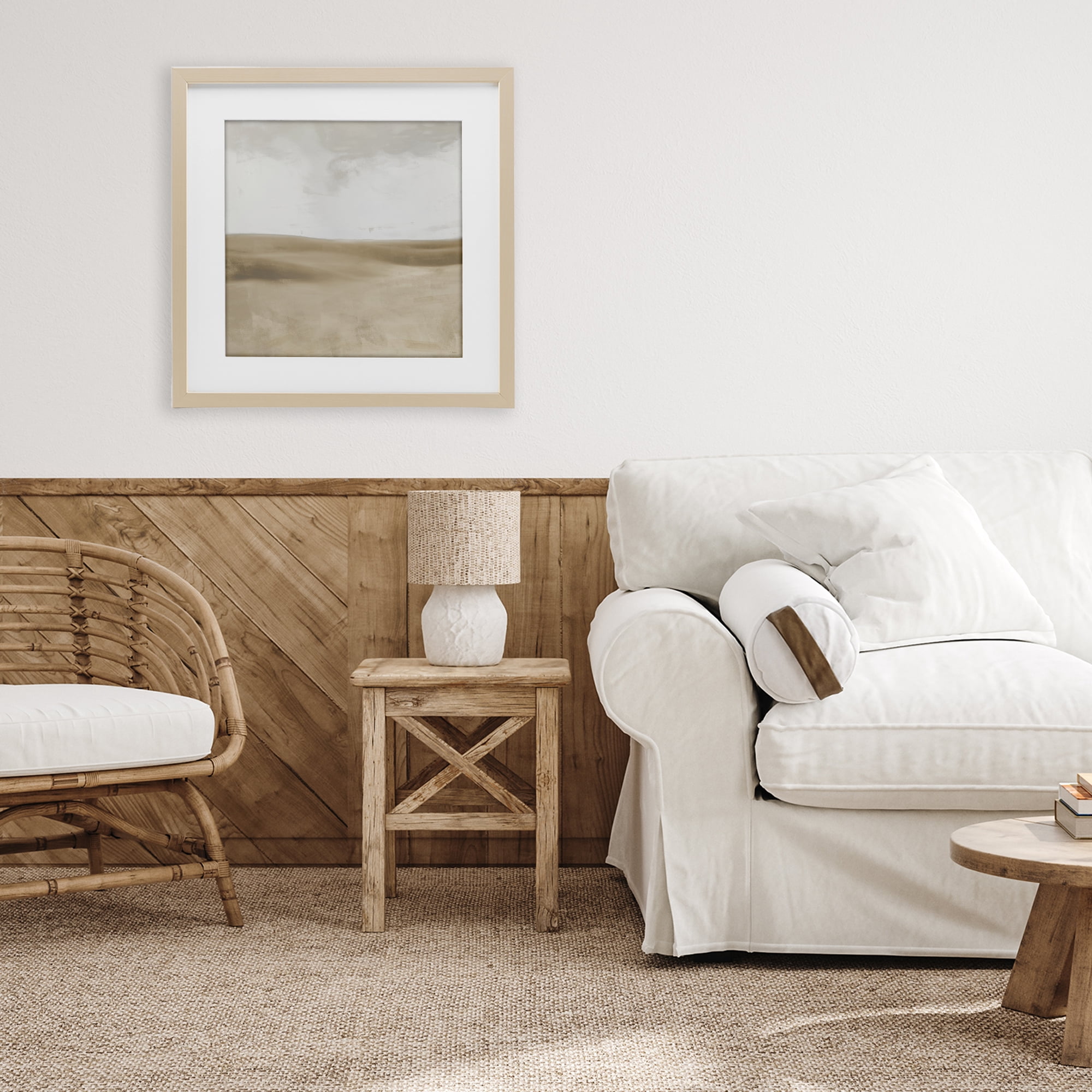 Stupell Industries Smooth Neutral Hills Birch Framed Print Under Glass, design by Dan Meneely