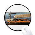 thumbnail image 1 of Fisherman Art Déco Mode Tapis de Souris Bureau Rond Tapis pour Ordinateur, 1 of 2