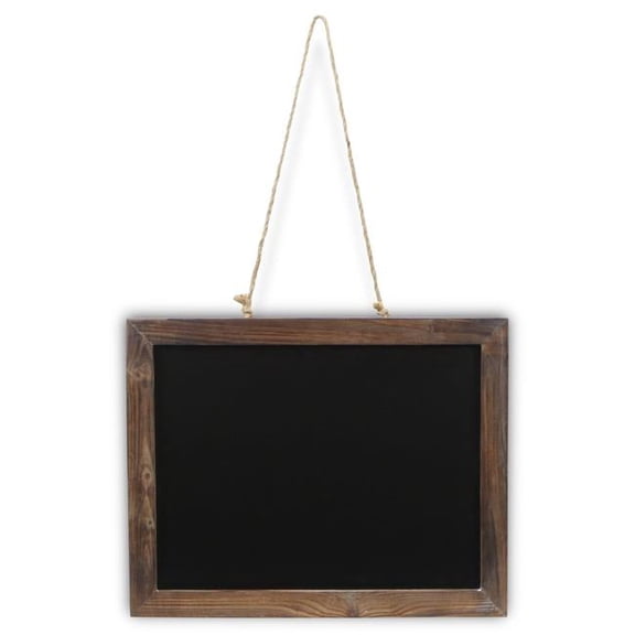 HomeRoots 642297 15 x 19 in. Brown Wood Hanging Chalkboard