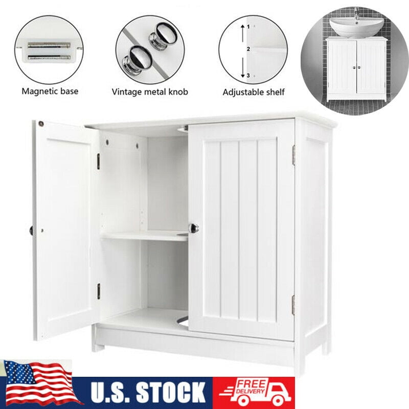 [US IN STOCK] Pedestal Sink, Storage with Two Doors and
