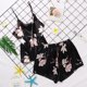 thumbnail image 1 of Conjunto de pijama con estampado de corazón sexy Conjunto de pijama de 2 piezas para mujer Pijama de satén de seda Top y pantalones cortos Conjunto de pijama de verano xuanjing unisex, 1 of 2