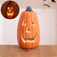 thumbnail image 2 of Luces De Calabaza Para Halloween Jack O Calabaza Iluminada Calabaza Decoraciones De Halloween Estatua De Calabaza De Plástico Halloween Mesa De Halloween Para El Hogar, 2 of 4