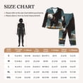 thumbnail image 4 of Lsque Forest River Bald Eagle Pattern Long Sleeve Pajama Set for Women - Soft 2-Piece Sleepwear and Loungewear Set with Pockets, Comfy Nightwear-Small, 4 of 7