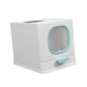 thumbnail image 2 of Caja de arena portátil para gatos, inodoro cerrado con pala, baño con tapa, orinal tipo cajón, 51 cm cm x 39 cm , Azul Salvador Dali Bandeja de arena para gatos, 2 of 10