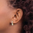 thumbnail image 4 of 10K Yellow Gold Diamond Fascination Hinged Hoop Earrings (Width 2) (Length 16) - Jbsp, 4 of 6