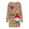 thumbnail image 4 of Pompotops Robe de Mode Décontractée Confortable à Manches Longues Col Rond Imprimé de Noël en Solde, 4 of 4