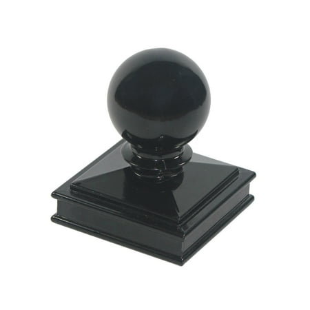 Nuvo Iron Decorative Ball Post Cap For 3 X 3 Metal Posts Black