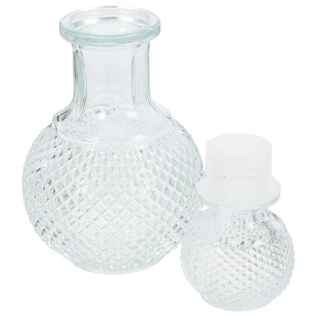 GOOHOCHY Glass Bottle Decanter with Stopper 250ml Whiskey Decanter Brandy Dispenser Bottle Glass Liquor Dispenser for Home Bar Bartender Use