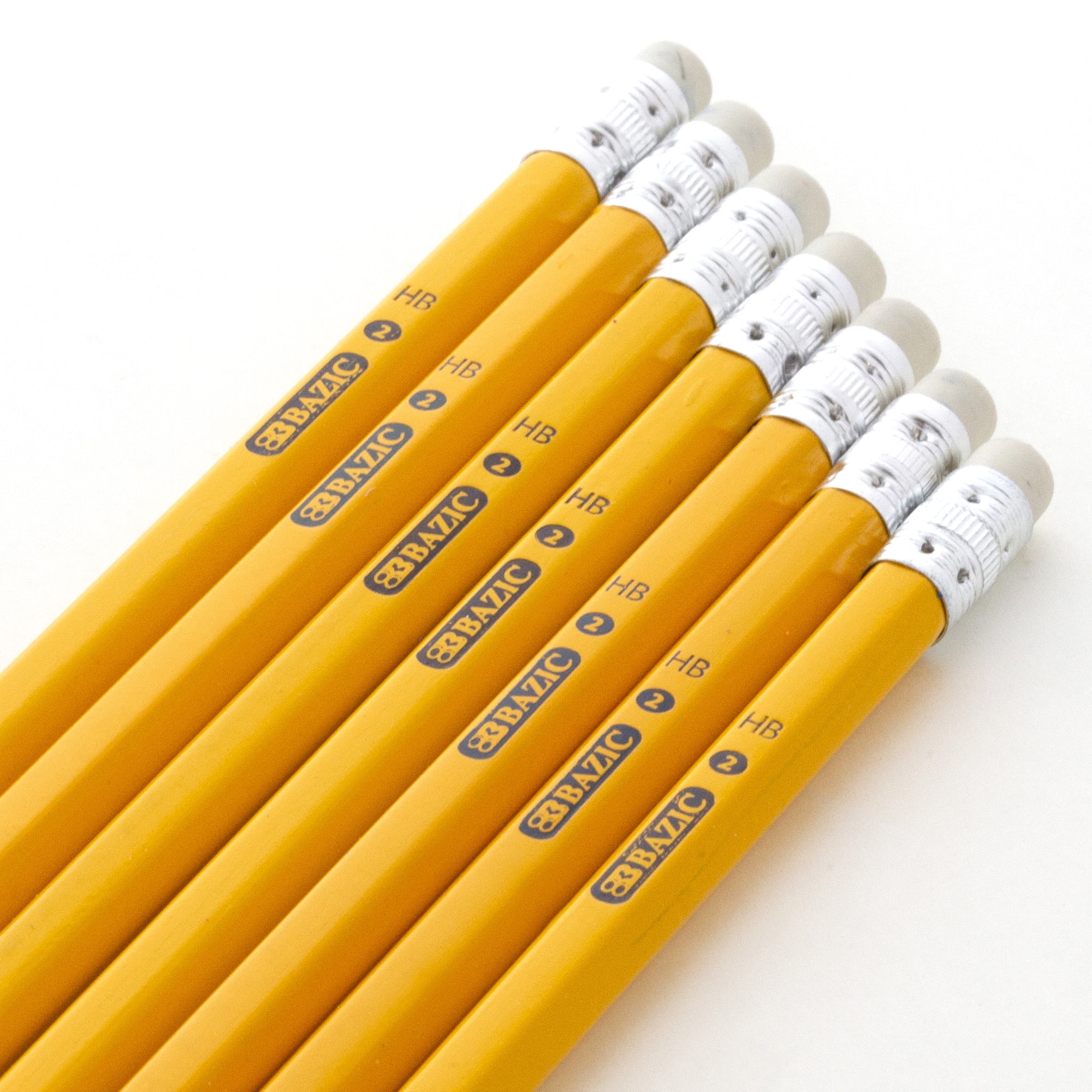 BAZIC Pre-Sharpened Pencil #2 HB, Latex Free Eraser, Bulk Pack (144/Pack), 1-Pack