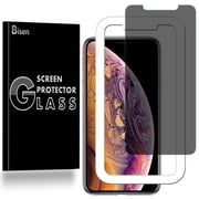 For iPhone 11 Pro / iPhone XS / iPhone X [BISEN] Privacy Anti-Spy Tempered Glass Screen Protector, Anti-Scratch, Anti-Shock, Shatterproof + Installation Tray