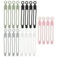 thumbnail image 1 of EeaseMX Organizador de cables de silicona ajustable, 20 unidades, bridas reutilizables, 1 of 8