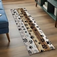 thumbnail image 4 of Runner Rug 2 x 6 Ft, Cute Dog Claws Washable Non-Slip Floor Mat for Kitchen Hallway/Entryway, Farmhouse Brown Grey Wooden Puppy Pawprints Long Kitchen Runner Area Rugs for Living Room, Low-Profile, 4 of 7