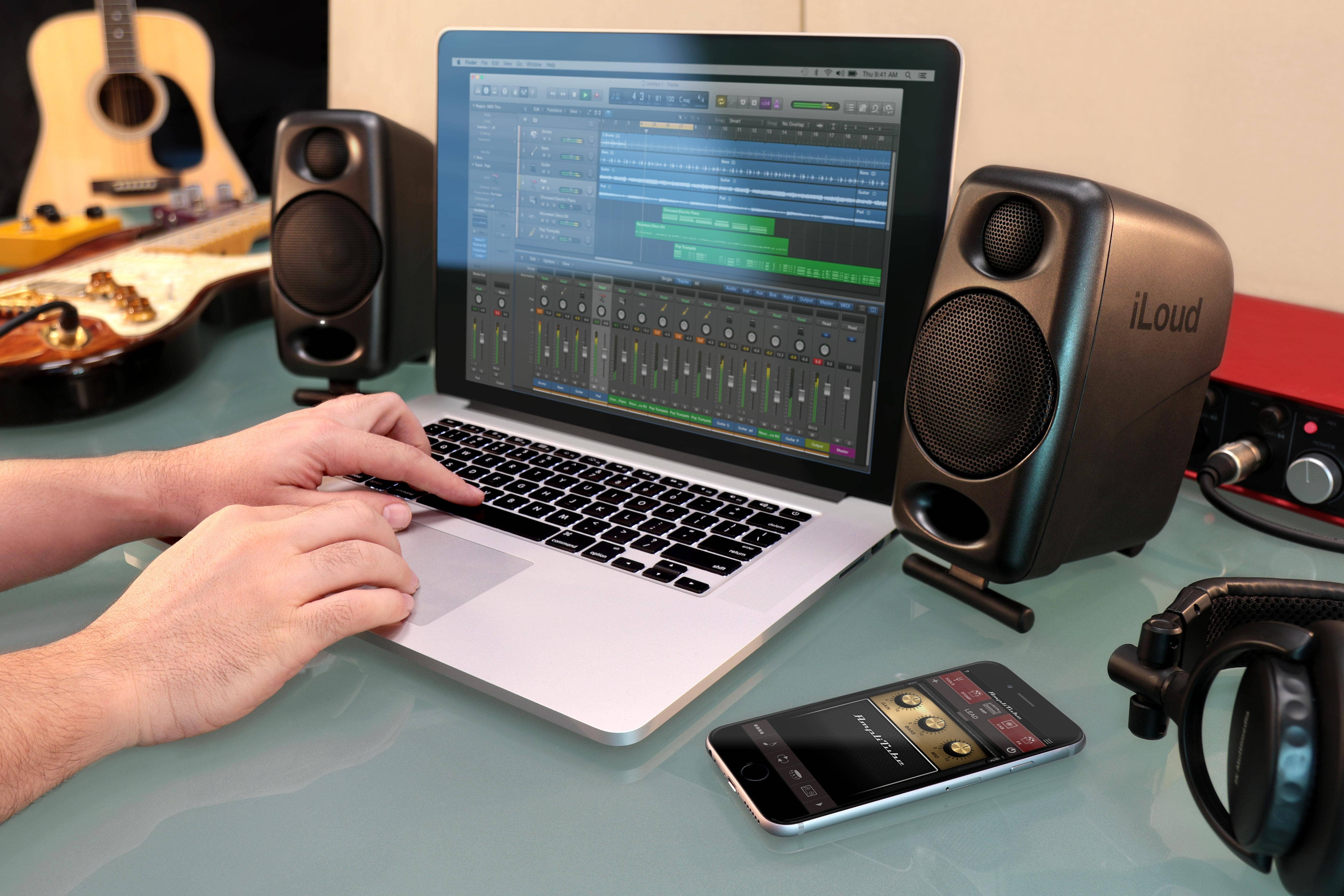 IK Multimedia iLoud Micro Monitor Portable Bluetooth Speaker, Black 2 Pack