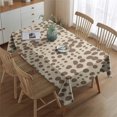thumbnail image 2 of Beige and Brown Of Leopard Print Rectangle Tablecloth 60"x84",Waterproof Polyester Rectangle Table Cloth, Wipeable Spillproof Polyester Tablecloth for Dining, Camping, Indoor and Outdoor, 2 of 5