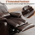 thumbnail image 5 of Dual Motor Power Lift Recliner Chair for Elderly, Infinite Position Lay Flat Lift Chair with Heat and Massage, Extended Footrest, USB Ports, Lumbar Pillow, Cup Holders, Brown, 5 of 10