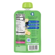 Gerber Stage 2 Baby Food, Organic Banana Blueberry Blackberry Oatmeal, Puree Baby Pouches