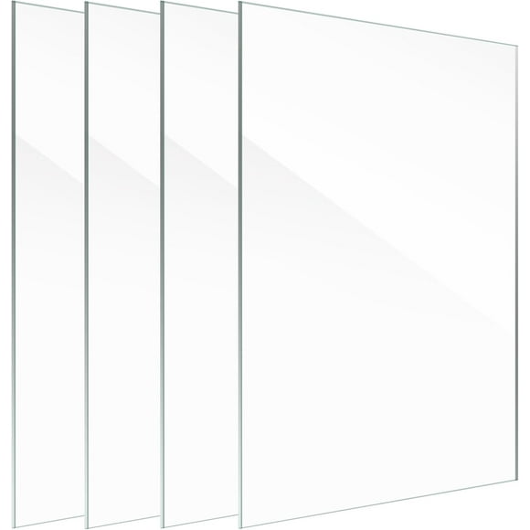 shiyou-8x10 Glass Replacement Sheets for Picture Frame Set of 4, 8 by 10 Real High-Definition Glass Cover