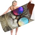 thumbnail image 3 of Yika Beach Blankets Beach Towel Microfiber Beach Towel Super Lightweight Colorful Bath Towel Sandproof Beach Blanket Multi-Purpose Towel For Travel Swimming Pool 30x60, 3 of 4