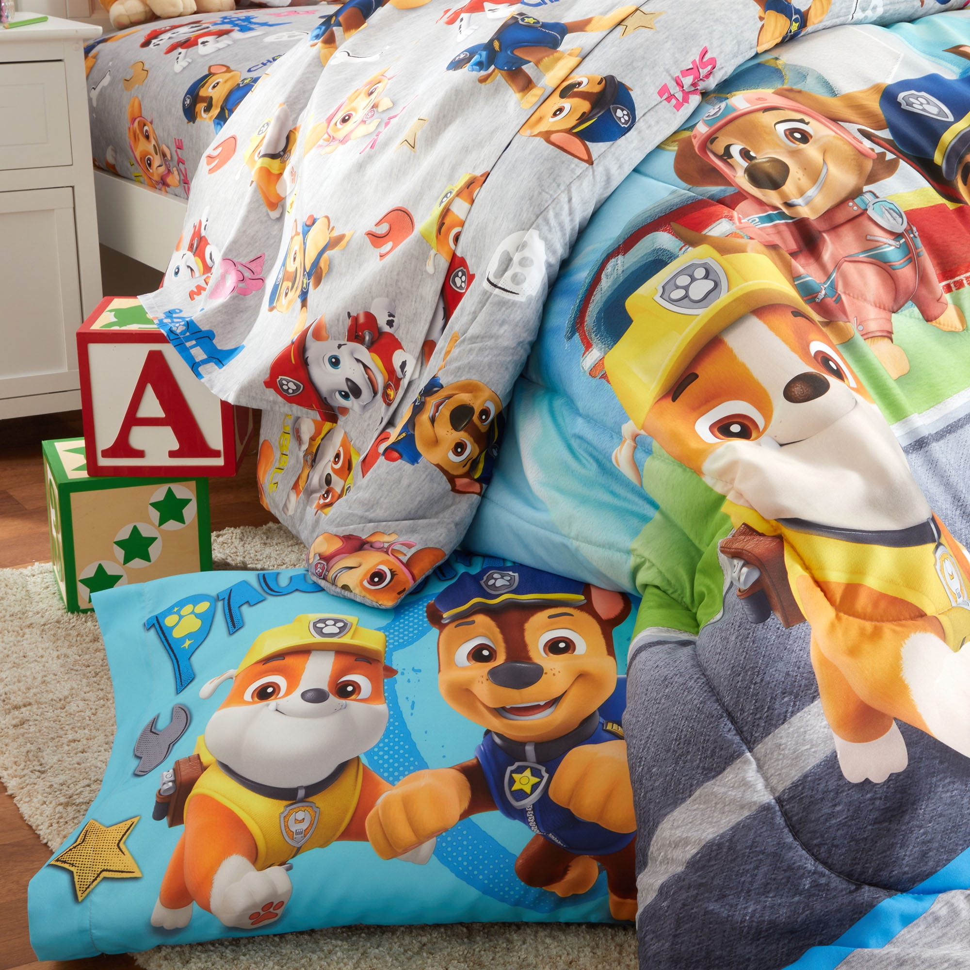 PAW Patrol Full Bed in a Bag Comforter and Sheets Nickelodeon Walmart