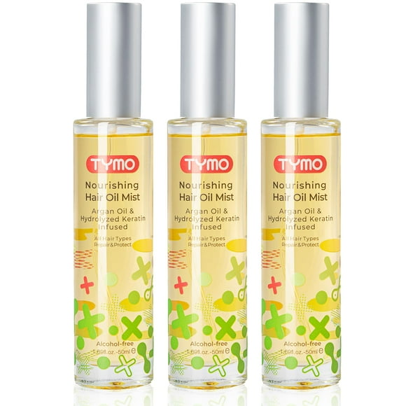TYMO Argan Hair Oil Spray - Hydrating Veganic Natural 6 Blend Oil for Frizzy & Dry Hair, Organic Pure Formula, Daily Use Hair Treatment, Smooth Damag