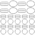 thumbnail image 4 of DINHEAROM 20 Pairs Bra Strap Hooks Round Adjustable Length For Underwear Daily Use Silver Alloy, 4 of 8