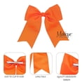 thumbnail image 3 of Motique Accessories Jumbo Hair Bow Clip with Tails for Girls - Orange, 3 of 4