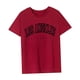 thumbnail image 4 of Camiseta de verano con cuello redondo para mujer, camiseta de moda con cuello redondo para viajes y vacaciones Rojo, 4 of 7