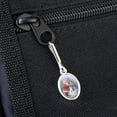 thumbnail image 3 of Christmas Holiday Santa Making Building Snowman Antiqued Oval Charm Clothes Purse Suitcase Backpack Zipper Pull Aid, 3 of 4