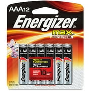 Energizer, EVEE92BP12, Max Alkaline AAA Batteries, 12 / Pack