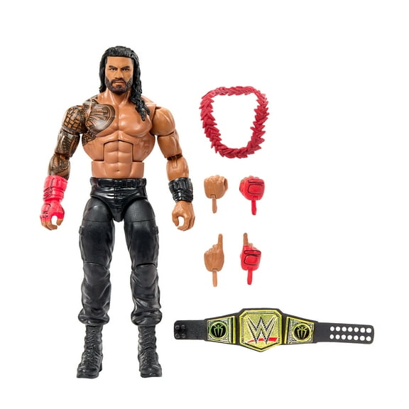 WWE Elite Roman Reigns Action Figure, Greatest Hits 2025, 6-inch Collectible with Accessories