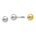 thumbnail image 1 of 5 mm 14K Two-Tone Madi K Reversible Ball Earrings, Pair, 1 of 1