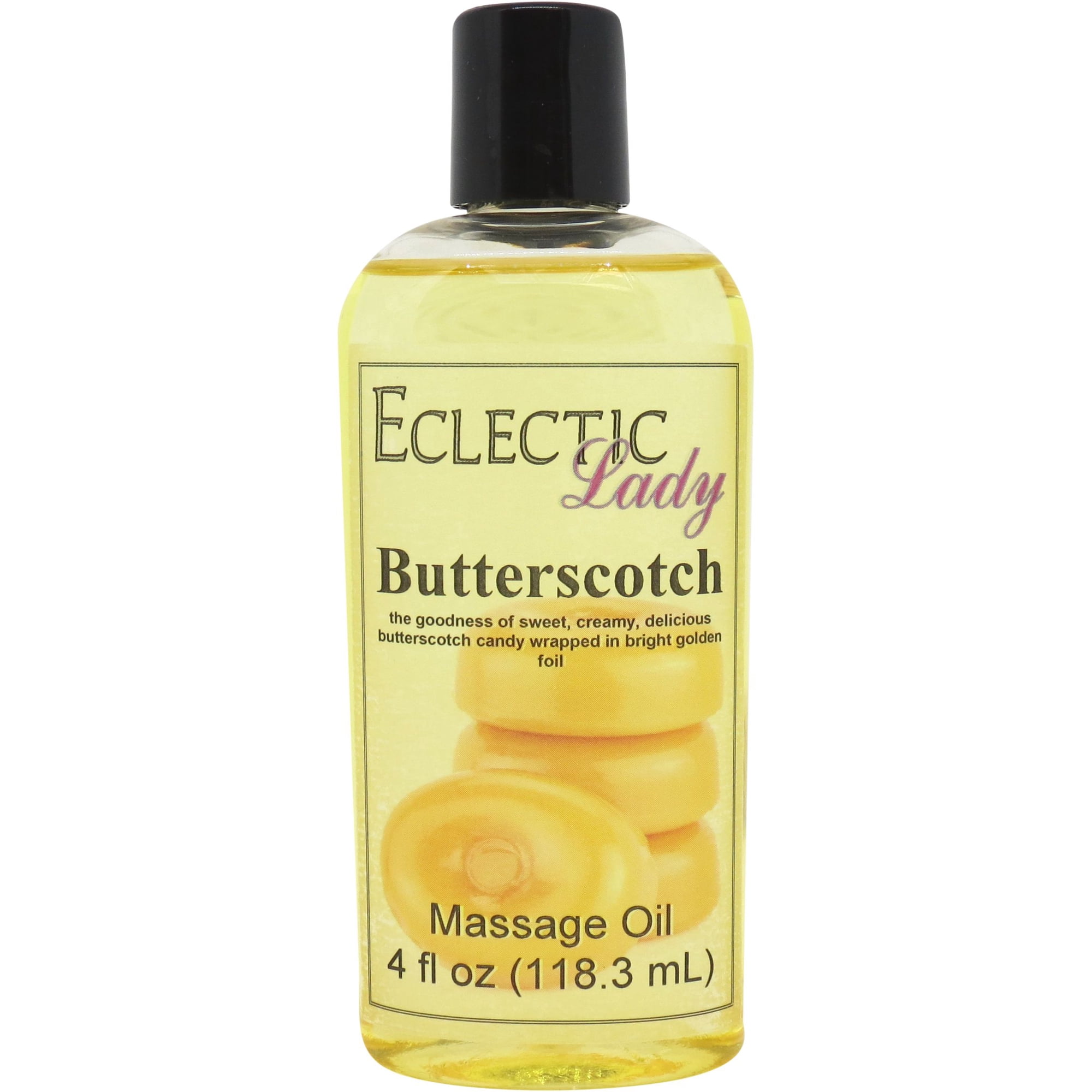 Butterscotch Massage Oil by Eclectic Lady, 4 oz, Sweet Almond Oil and Jojoba Oil