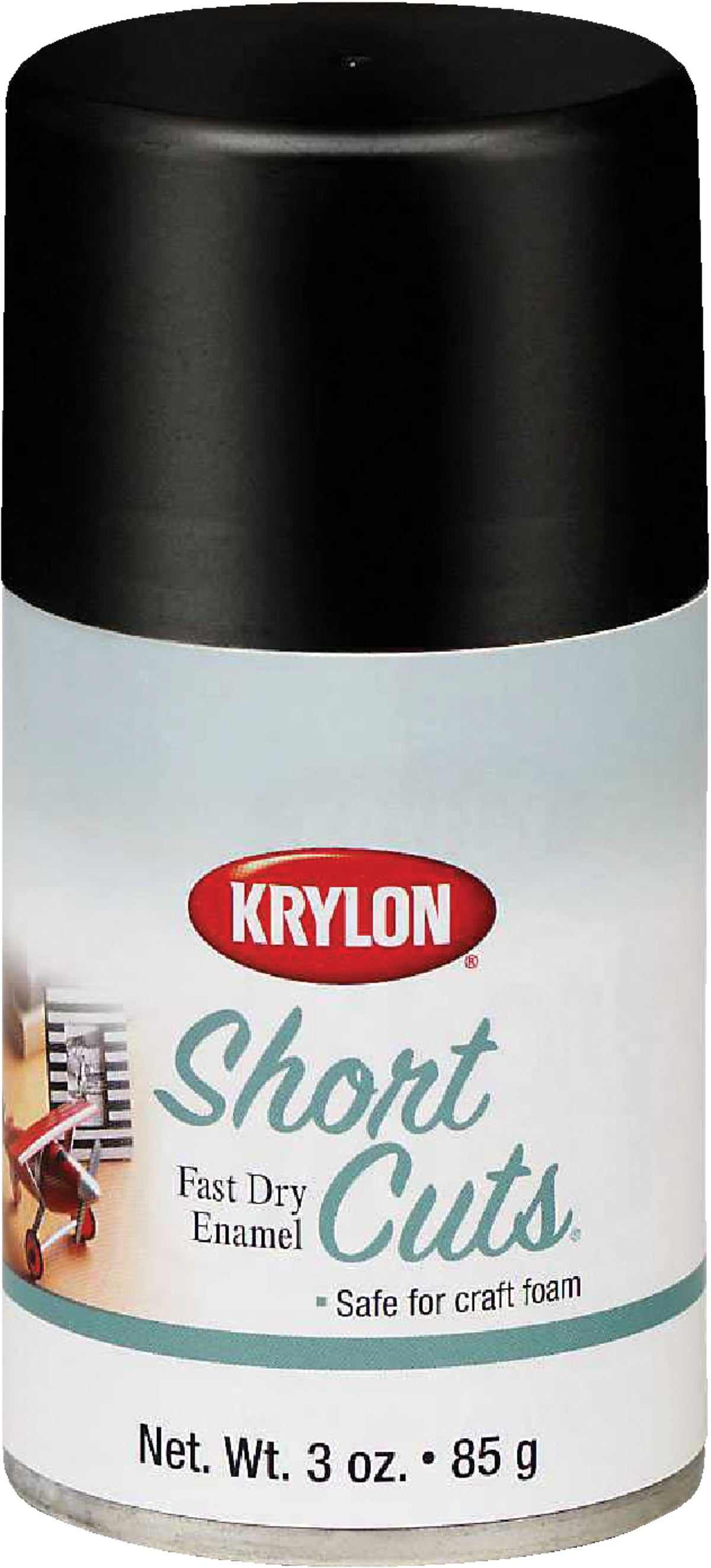 Krylon Krylon Short Cuts Enamel Spray Paint 3 Oz., Black