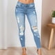thumbnail image 1 of WILLBEST Jeans Mujer Pantalones Vaqueros Ajustados y Rotos para Mujer, de Mezclilla Elástica, a La Moda, Informales, Holgados, Desgastados, 2025, Lisos, de Cintura Alta Extra Grande, 1 of 3