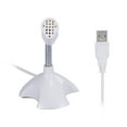 thumbnail image 1 of Mini Microphone USB Studio Discours Chat Chant KTV Karaoké Micro pour PC Ordinateur Portable avec Support (Blanc), 1 of 8