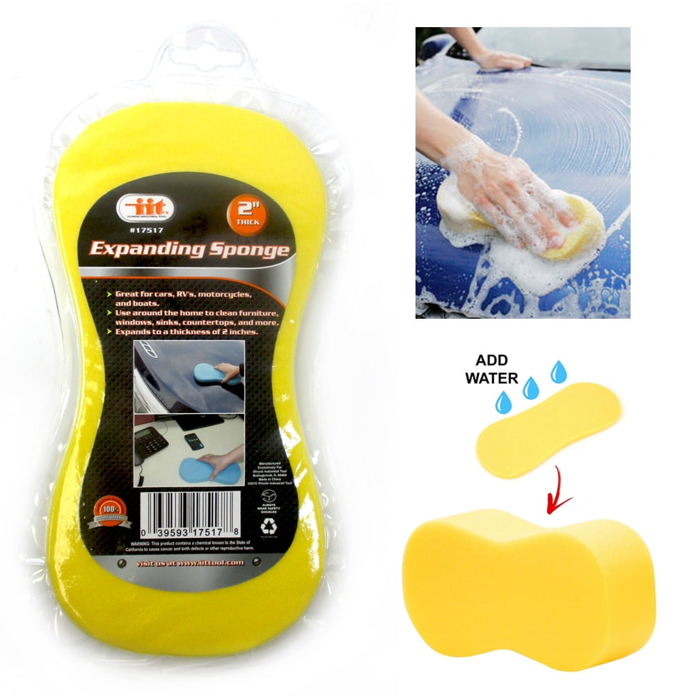 1 Large Foam Sponge Expanding Extra Absorbent Compress Car Wash Auto