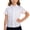White, variant on DJDLJWCJ Teen Girls School Uniform Shirts 2-14 Short Sleeve Button Down Shirts for Girls Summer Lace Breathable Blouse Shirt White Size 5T