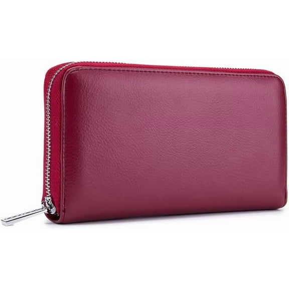 JUYGO Credit Card Wallet Leather RFID Blocking Card Holder Large Capacity Travel Phone Wallet with 36 Card Slots