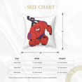 Big Hero 6 Faux Leather Decorative Throw Pillow Covers Modern Solid