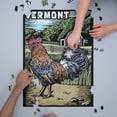 thumbnail image 3 of Vermont, Scratchboard, Rooster (1000 Piece Puzzle, Size 19x27, Challenging Jigsaw Puzzle for Adults and Family, Made in USA), 3 of 4